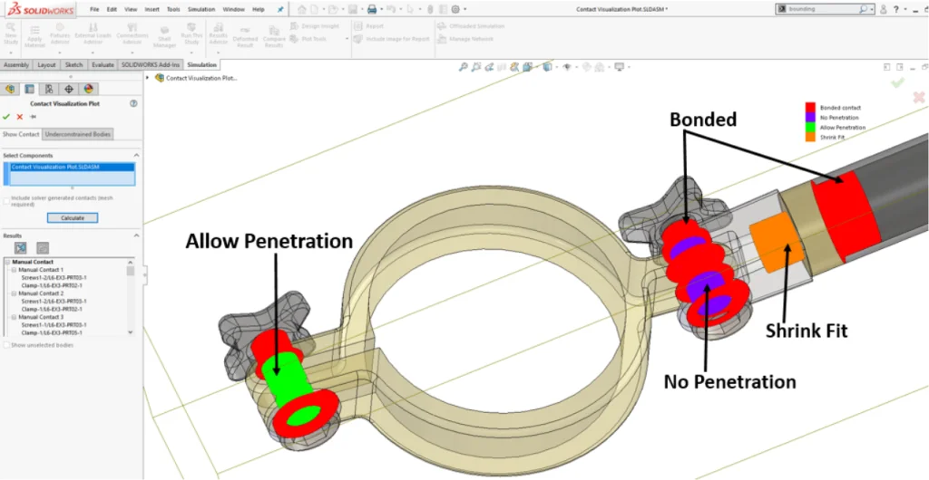 Contact Visualization Plot is now available to all SOLIDWORKS Simulation users