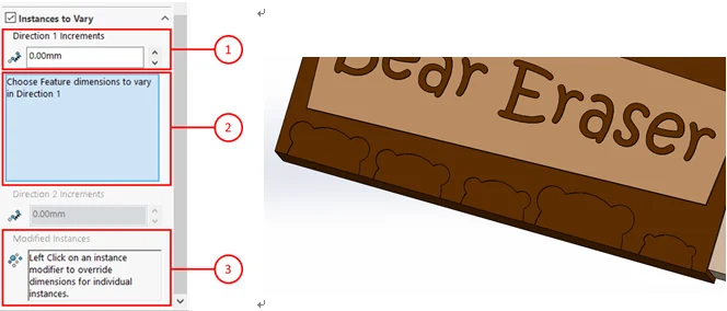 Instances to Vary Option in Pattern Feature