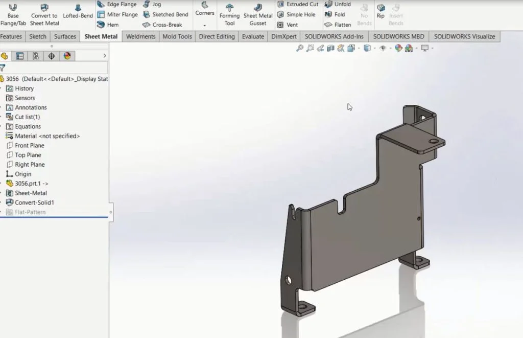 Using SOLIDWORKS 3D Interconnect With Sheet Metal Parts
