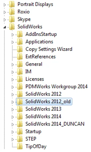 Resetting the SOLIDWORKS registry