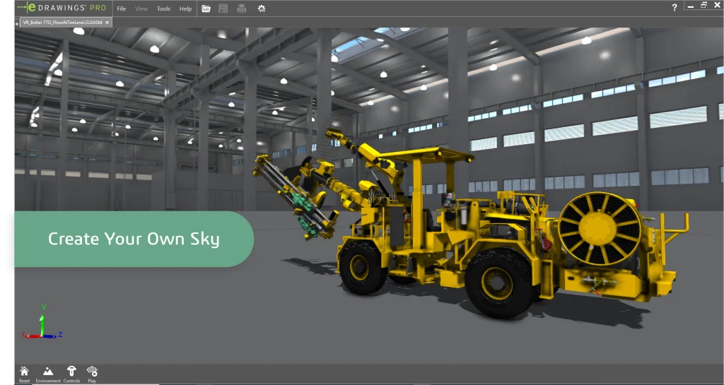 Creating Your Own Sky for VR Mode in eDrawings Professional 2020 using SOLIDWORKS Visualize