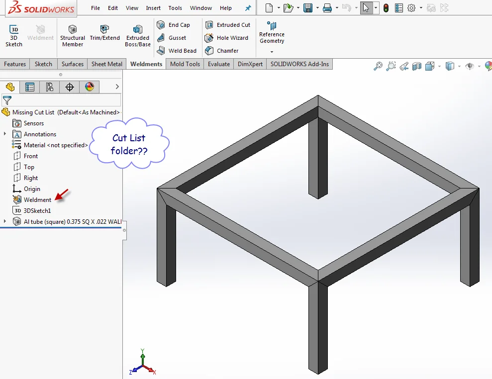 Did Your Cut List Folder in Your Design Tree Go Missing?