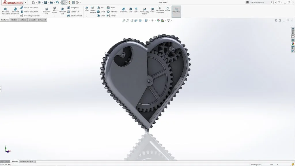 SOLIDWORKS Gear Heart Tutorial – Part 2