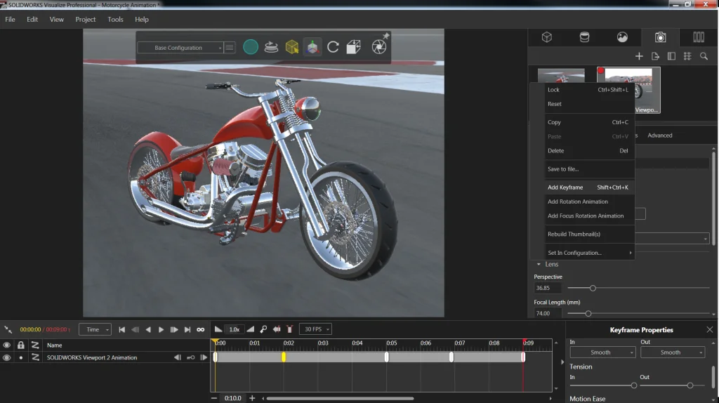 SOLIDWORKS Visualize: Creating an Animated Fly Through Video in Visualize
