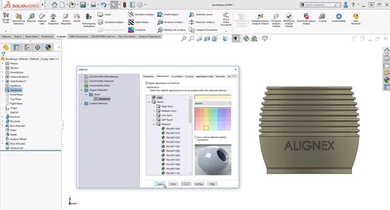 How to Apply Custom Materials in SOLIDWORKS