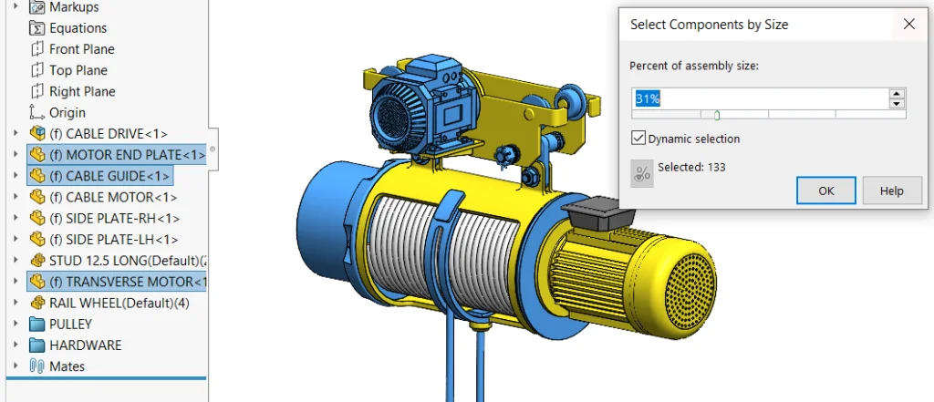 SOLIDWORKS Quick tips – Advanced Component Selection