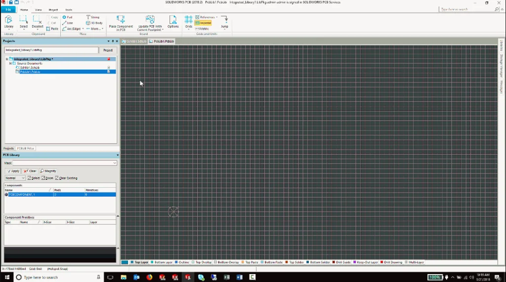 SOLIDWORKS PCB: Creating an Integrated Library