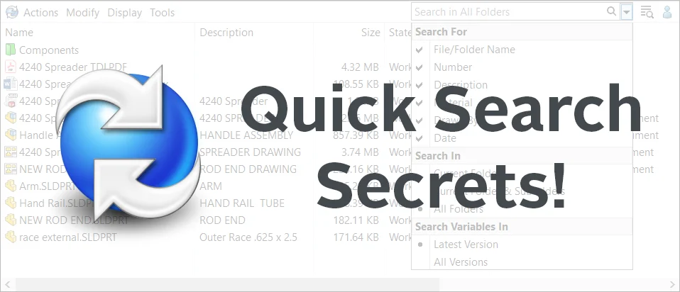 Navigating the New PDM Quick Search in SOLIDWORKS 2020