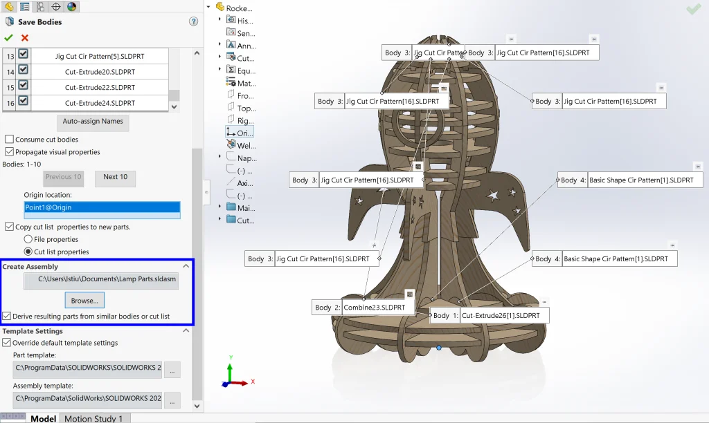 Rocket Ship Lamp Tutorial
