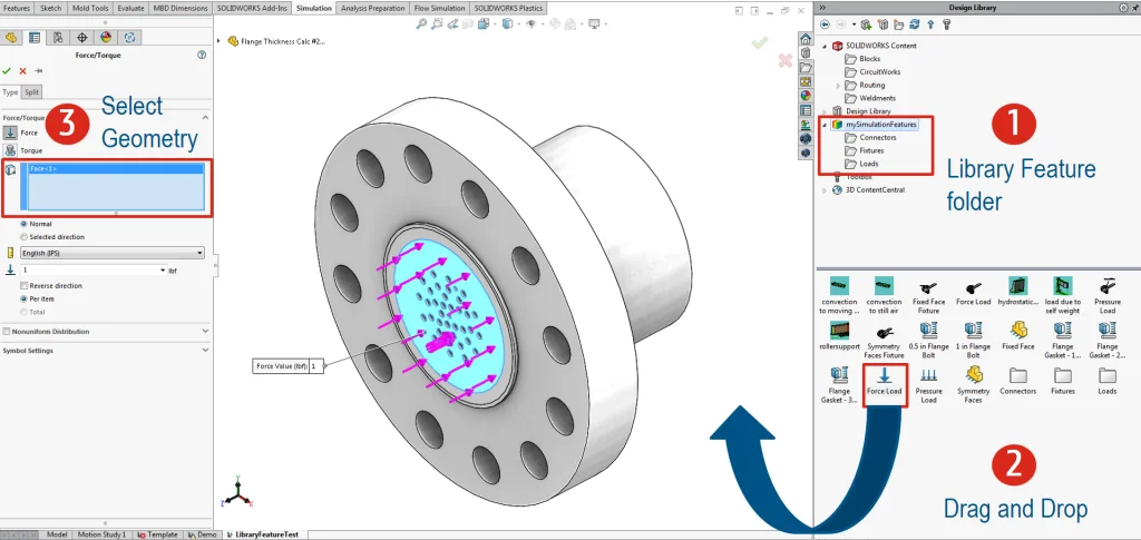 SOLIDWORKS Tech Tip – Simulation Productivity Tools: LIBRARY FEATURES