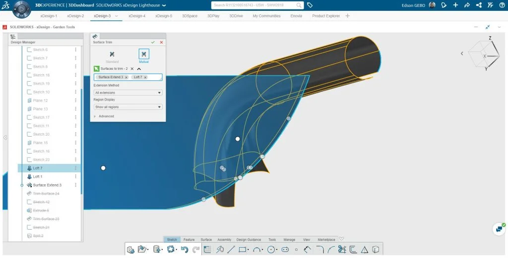 Surface Modeling in xDesign