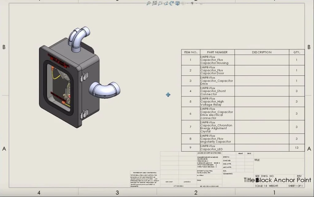 SOLIDWORKS Tech Tip: Drawing Table Anchor Points