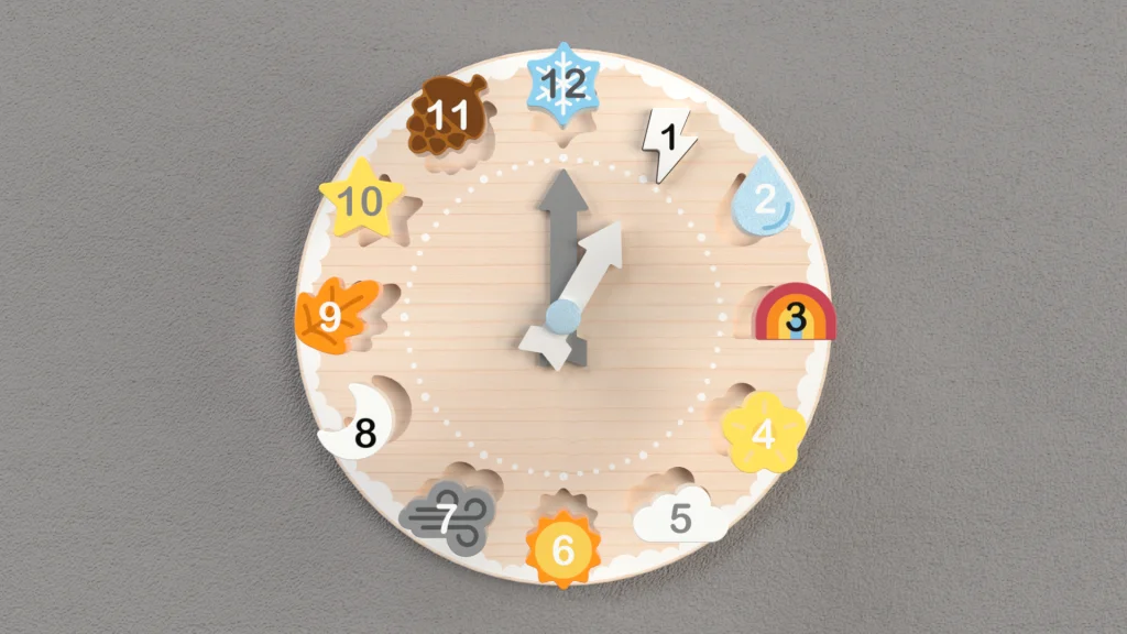 Wooden Toy Clock Motion Study Animation: SOLIDWORKS Tutorial