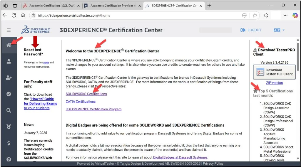 Lesson 3: SOLIDWORKS Academic Certification – 3DEXPERIENCE Certification Center