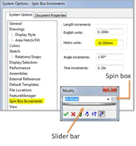 Making quick dimension changes... using your mouse wheel.
