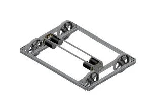 Robot Chassis FRC 2011 KOP Wide and Long in SolidWorks
