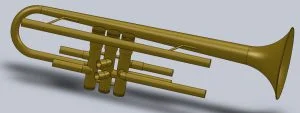 Main Trumpet Body in Solidworks