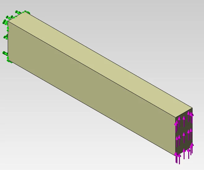 FEA Tutorial: Bending of A Cantilever Beam in SolidWorks