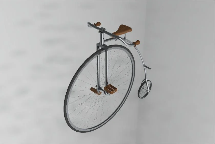 High-Wheel Bicycle in SolidWorks