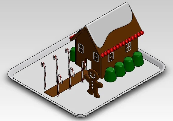 Gingerbread House in SolidWorks