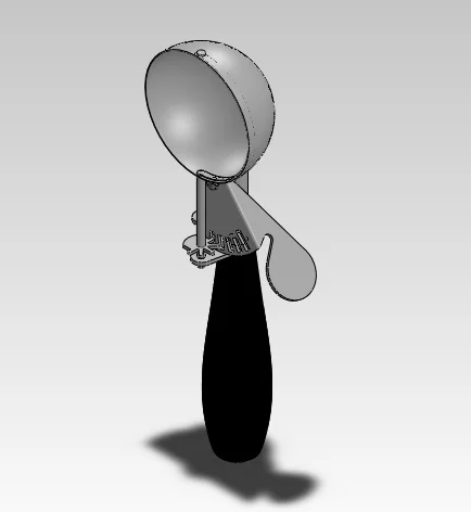Mechanical Ice Cream Scoop in SolidWorks