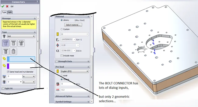 How to Use the Bolt Connector in SolidWorks