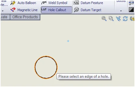 SolidWorks Hole Callouts for Hole Wizard Holes on Cylindrical Faces