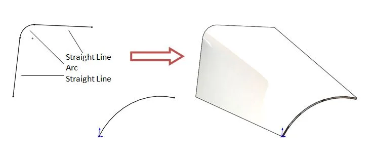 Breaking a sheet metal loft so it shows bend lines