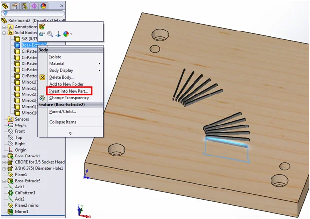 Creating Drawings for SolidWorks Multi-body Parts