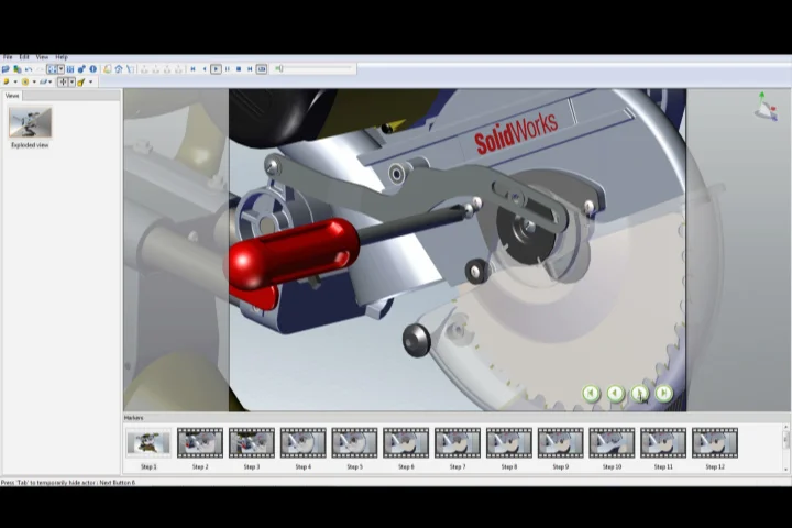 Creating a Maintenance Video for a Miter Saw using SolidWorks Composer