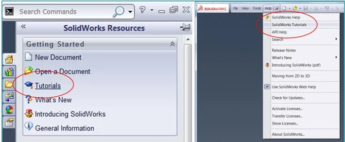 Learn More About SolidWorks Using the Built-in Tutorials