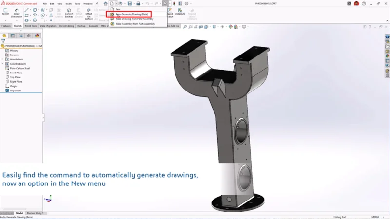 Skip the Blank Sheet: Discover the Generative Drawing Experience in SOLIDWORKS