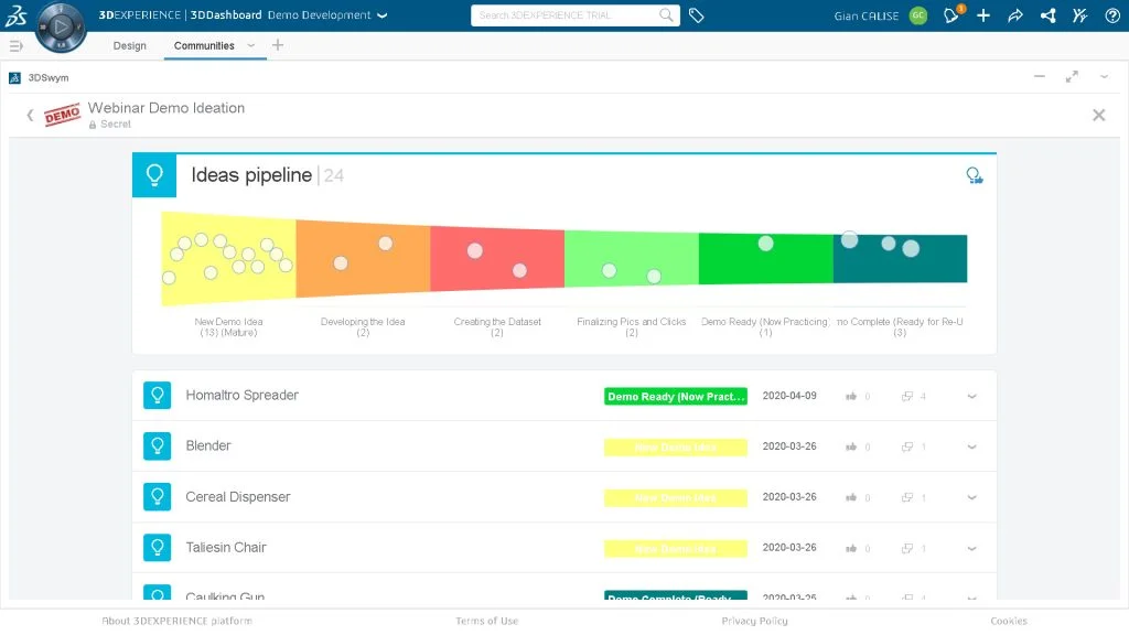 Building an Ideas Pipeline on the 3DEXPERIENCE Platform