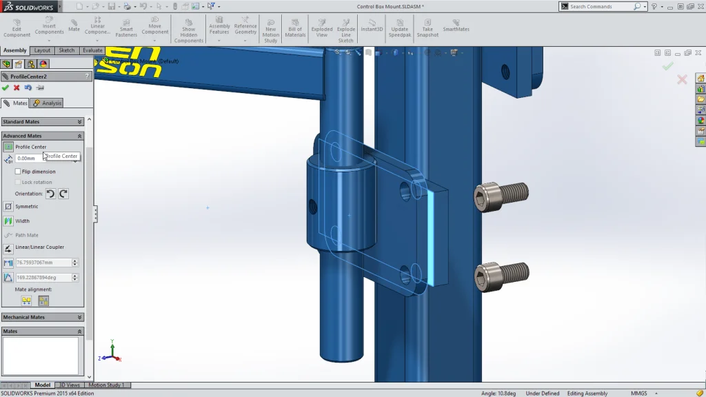Sneak Peek: 15 Features coming in SOLIDWORKS 2015 – Profile Center Mate