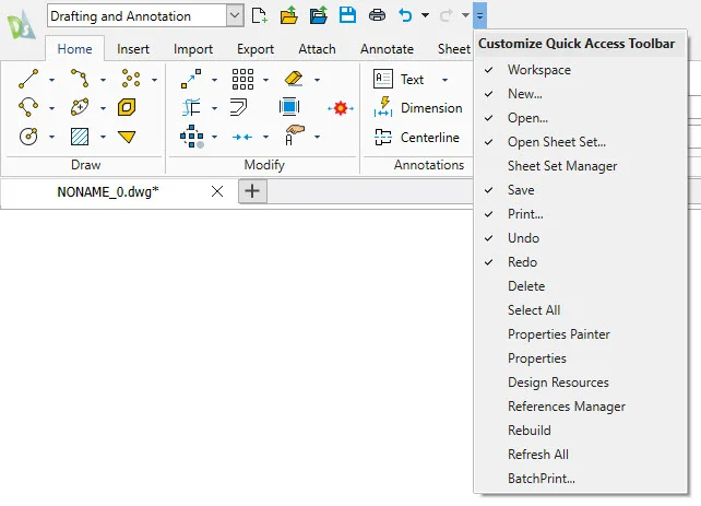 Customizing DraftSight: the Quick Access Toolbar - Blog Solidworks