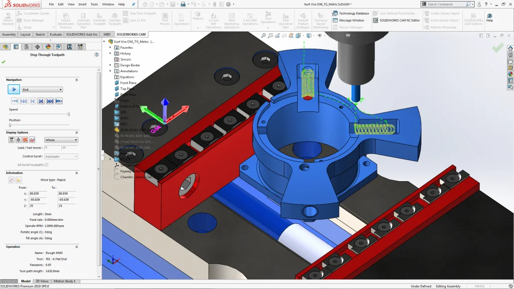 SOLIDWORKS CAM Professional 2019 Adds Rest Machining to VoluMill