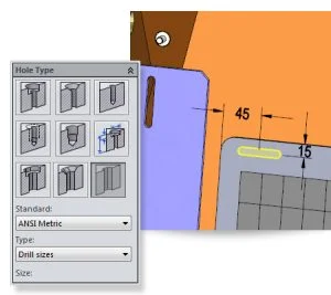 New in SolidWorks 2014: Slot Hole Wizard