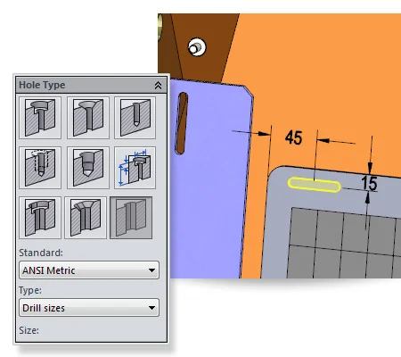 New in SolidWorks 2014: Slot Hole Wizard