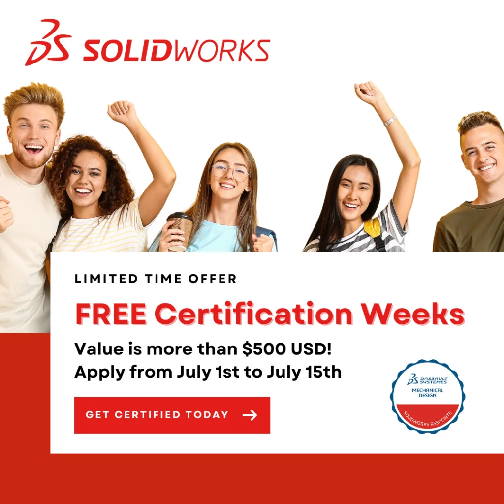 Student Summer Opportunity – Free SOLIDWORKS Certification Exam