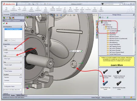SolidWorks Toolbox Browser: Adding Property Values with the Help of Excel
