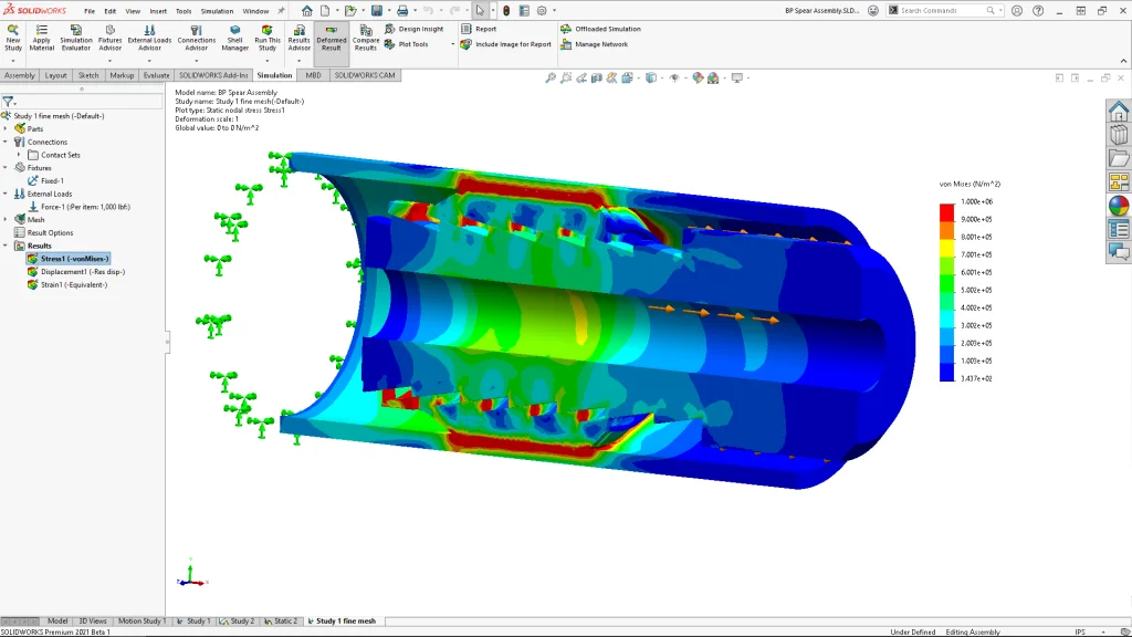 SOLIDWORKS Simulation 2021: Enhanced Contact for Faster, More Stable and Accurate Results