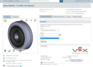 VEX ROBOTICS Certified Component Supplier on 3D ContentCentral