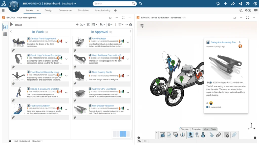 dashboard in 3DEXPERIENCE platform