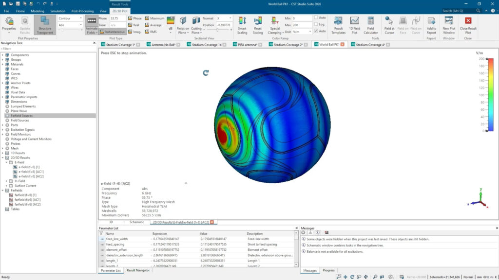 How SOLIDWORKS Electromagnetic Simulation Tracks Footballs