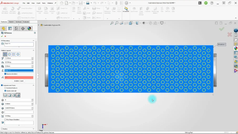 Applying Fill Pattern with a six-sided polygon.