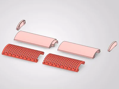 Honeycomb Keyboard Wrist Rest Assembly.