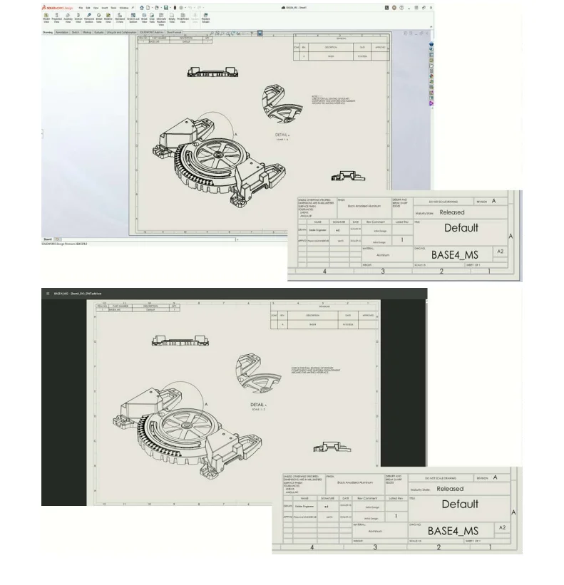 drawing and pdf comparison