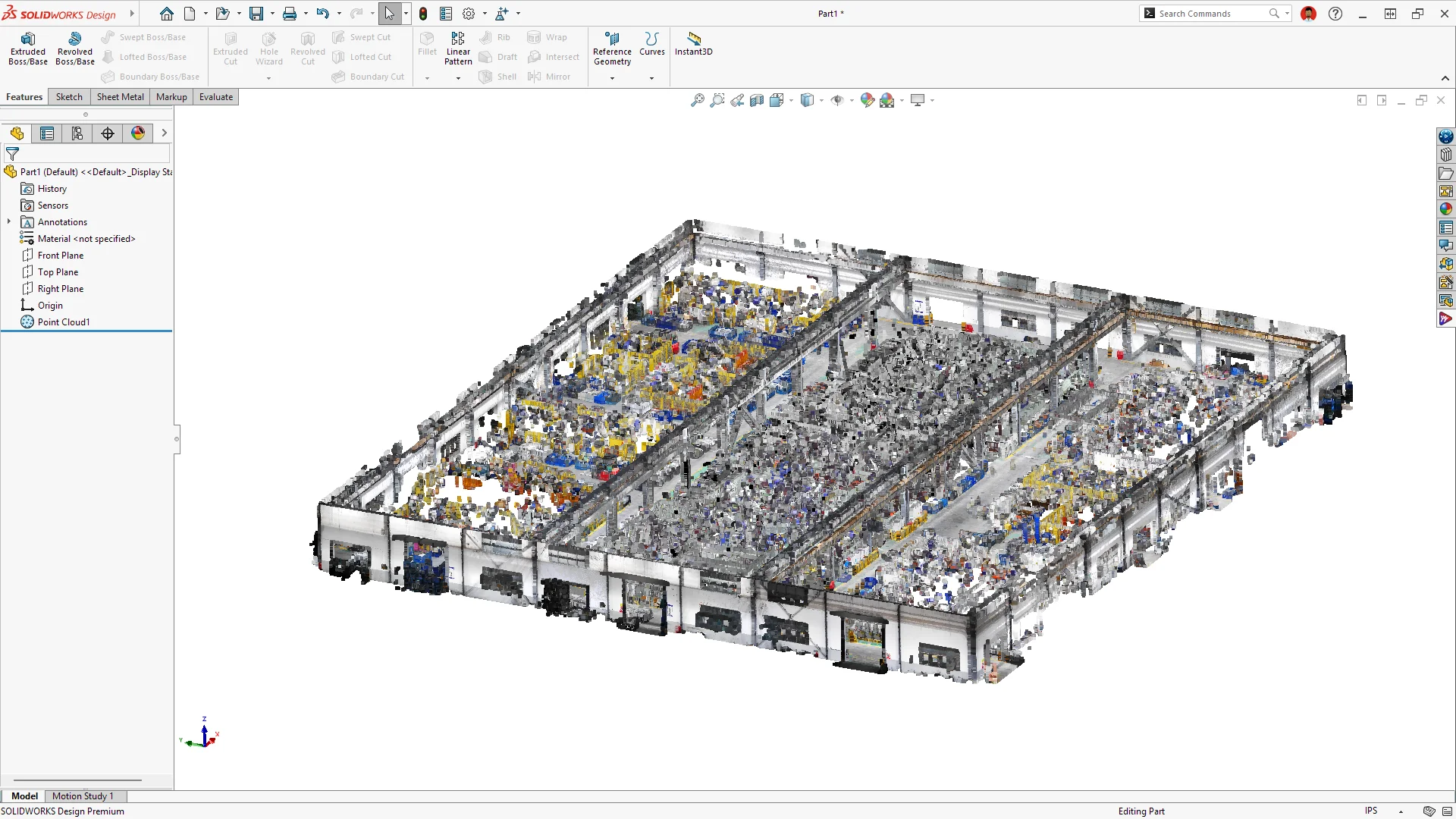 Import massive point-cloud files in full color for easier interpretation of detail.