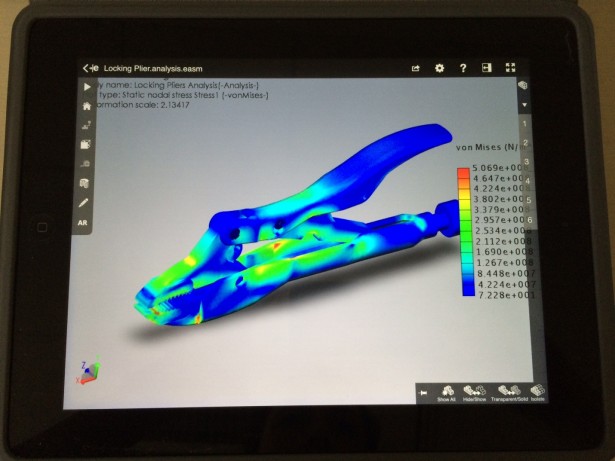 FEA results in eDrawings on iPad