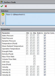 Surface goal definition user interface